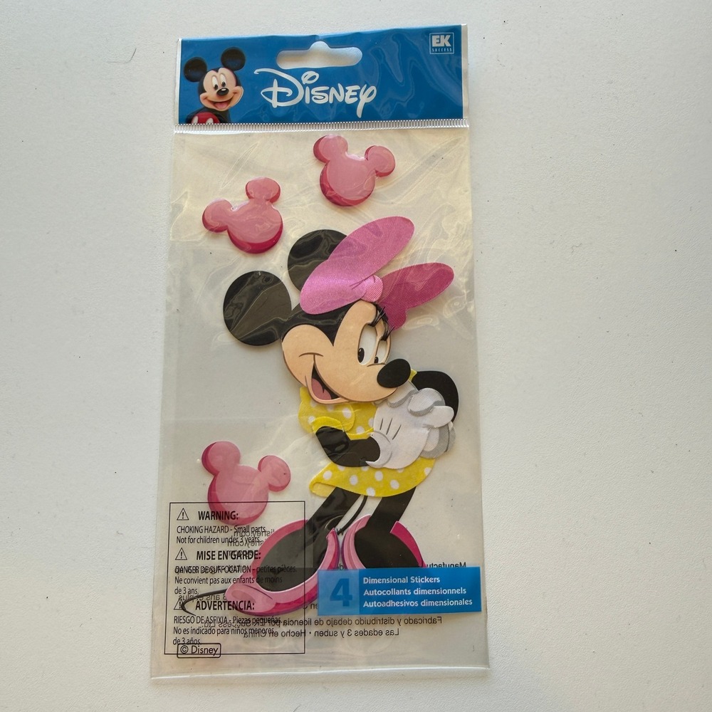 Disney Minnie Mouse EK Success Jolee's Boutique Dimensional Stickers 4pc DJJ001